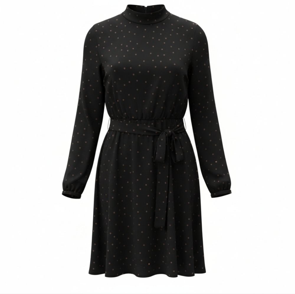 Annick Forest Green Semi Sheer Long Sleeve Dress